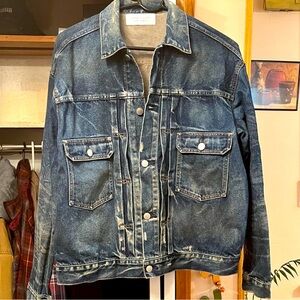 John Elliott Denim Jacket with Button Closure